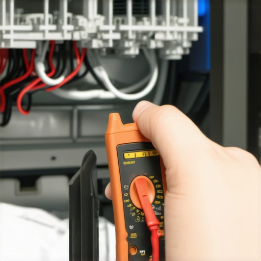 Using a Multimeter for Dishwasher Diagnostics Person testing dishwasher electrical components with a digital multimeter