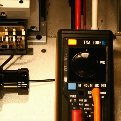 Testing dishwasher heating element with a digital multimeter for electrical continuity.
