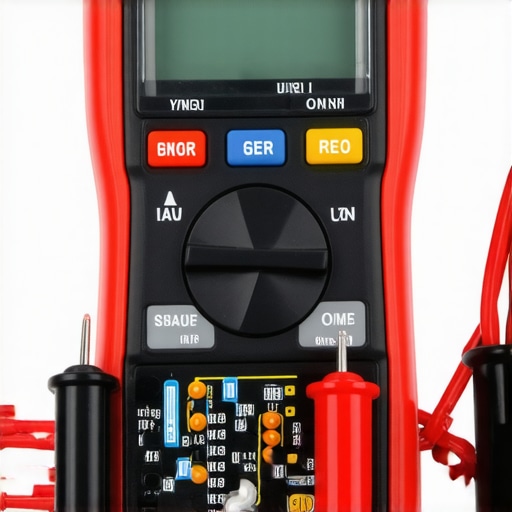Using a Multimeter for Dishwasher Diagnostics A digital multimeter testing a dishwasher thermal fuse for continuity.